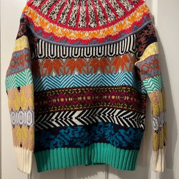 Anthropologie Ryan Fair Isle Patterned Women's Sweater - Picture 3 of 4